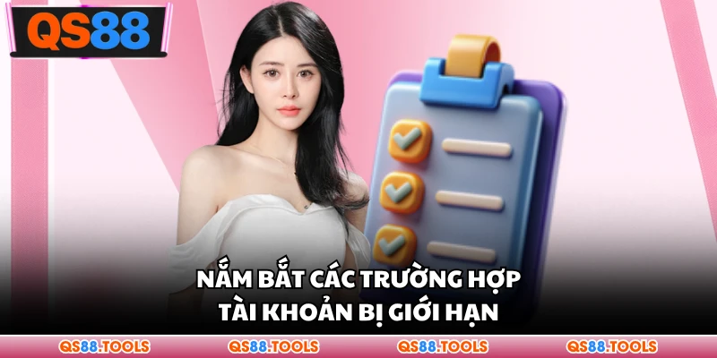 Chụp các trường hợp tài khoản bị giới hạn